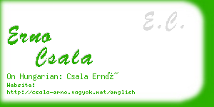 erno csala business card